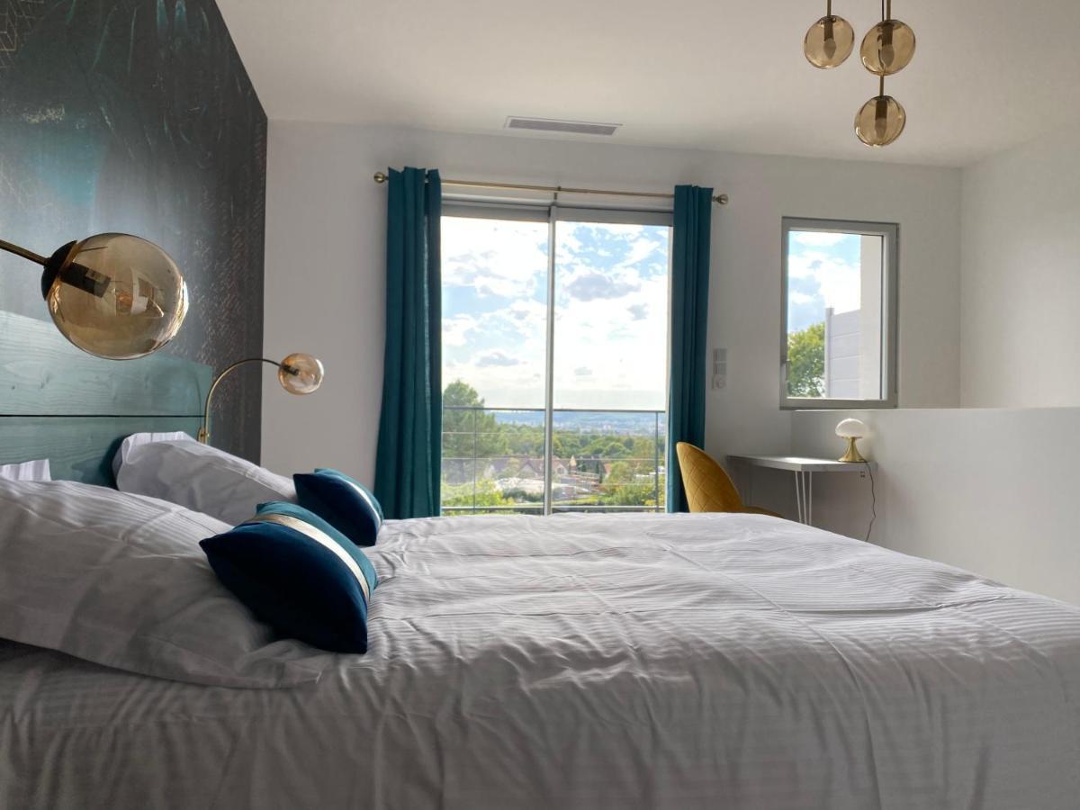 La Villa Perchee Calme, Sauna, Parking Prive Saint-Prix  Exteriör bild