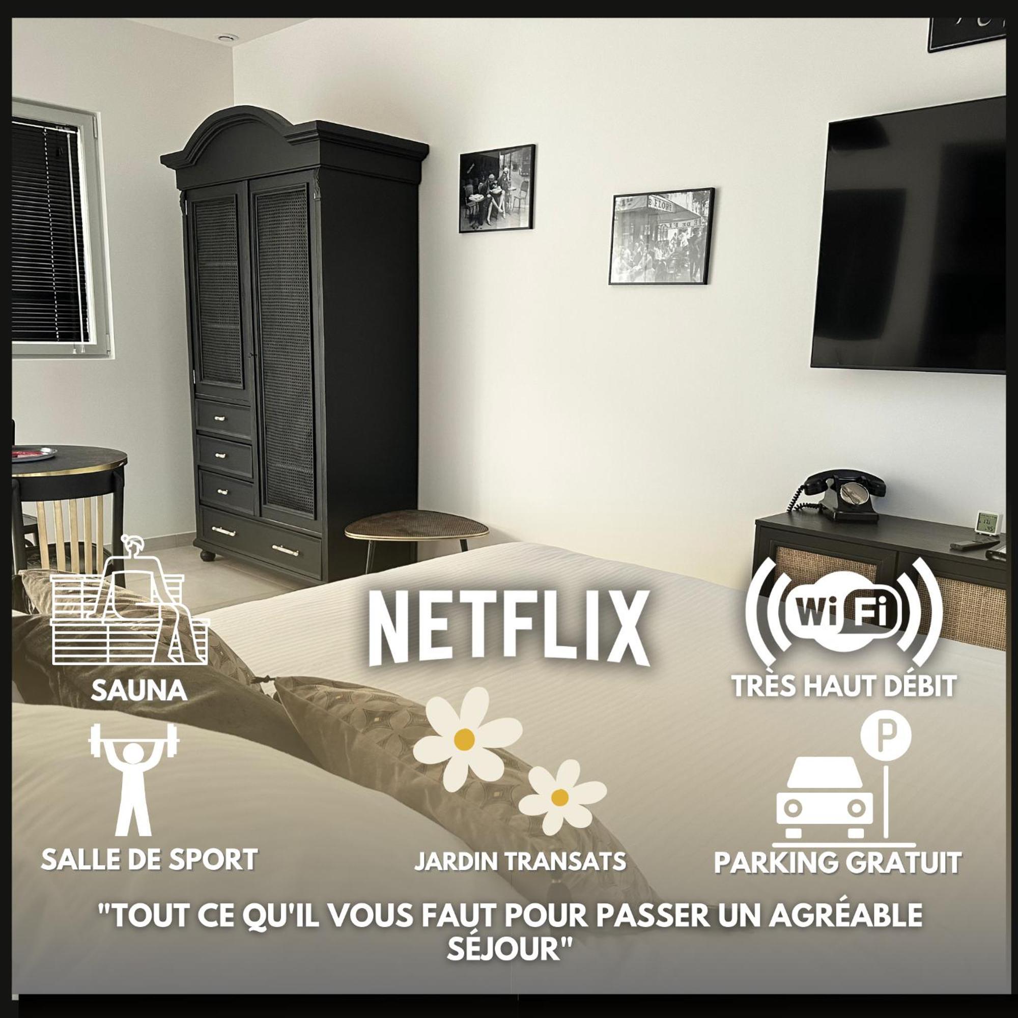 La Villa Perchee Calme, Sauna, Parking Prive Saint-Prix  Exteriör bild